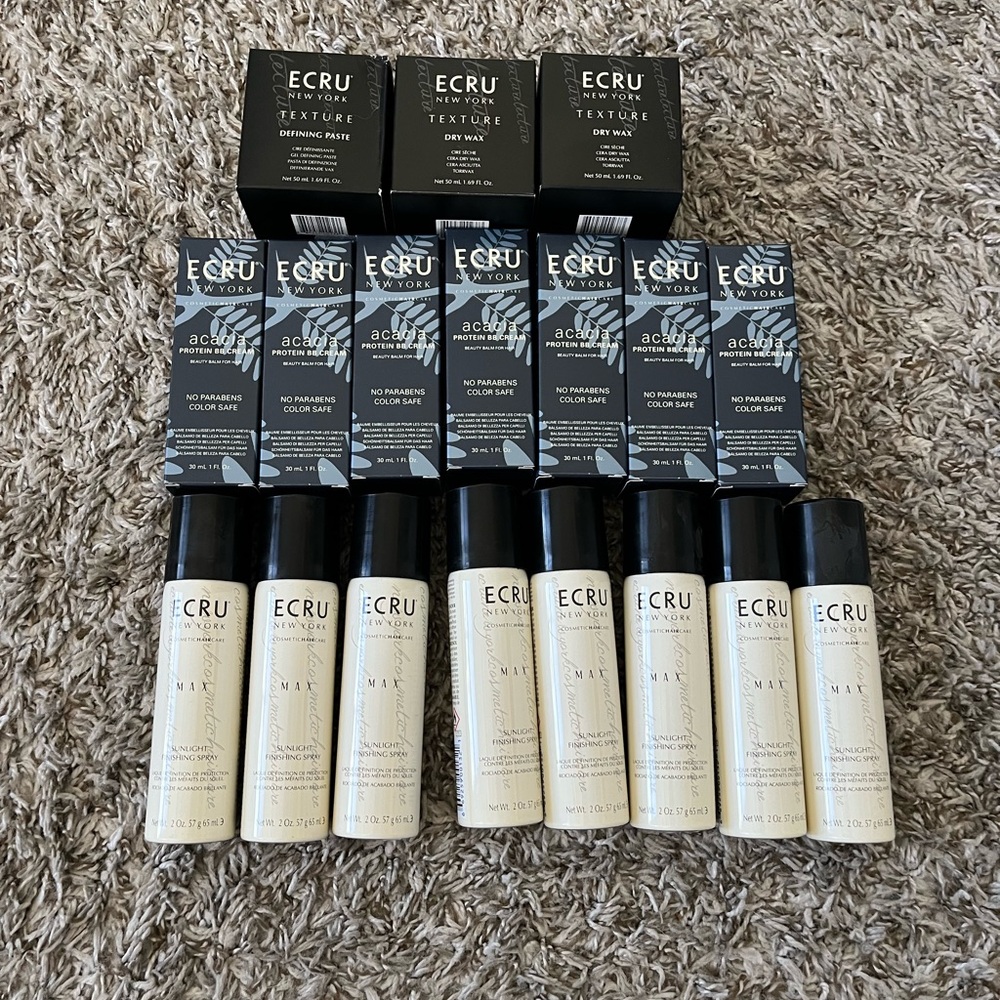 ECRU NEW YORK Haircare Hairspray, BB Cream Hair Masks, & Styling Balms NIB